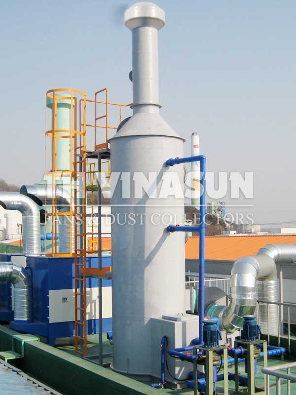 tháp lọc khí thải