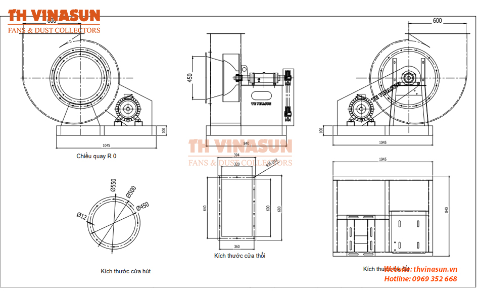 bản vẽ quạt ly tâm