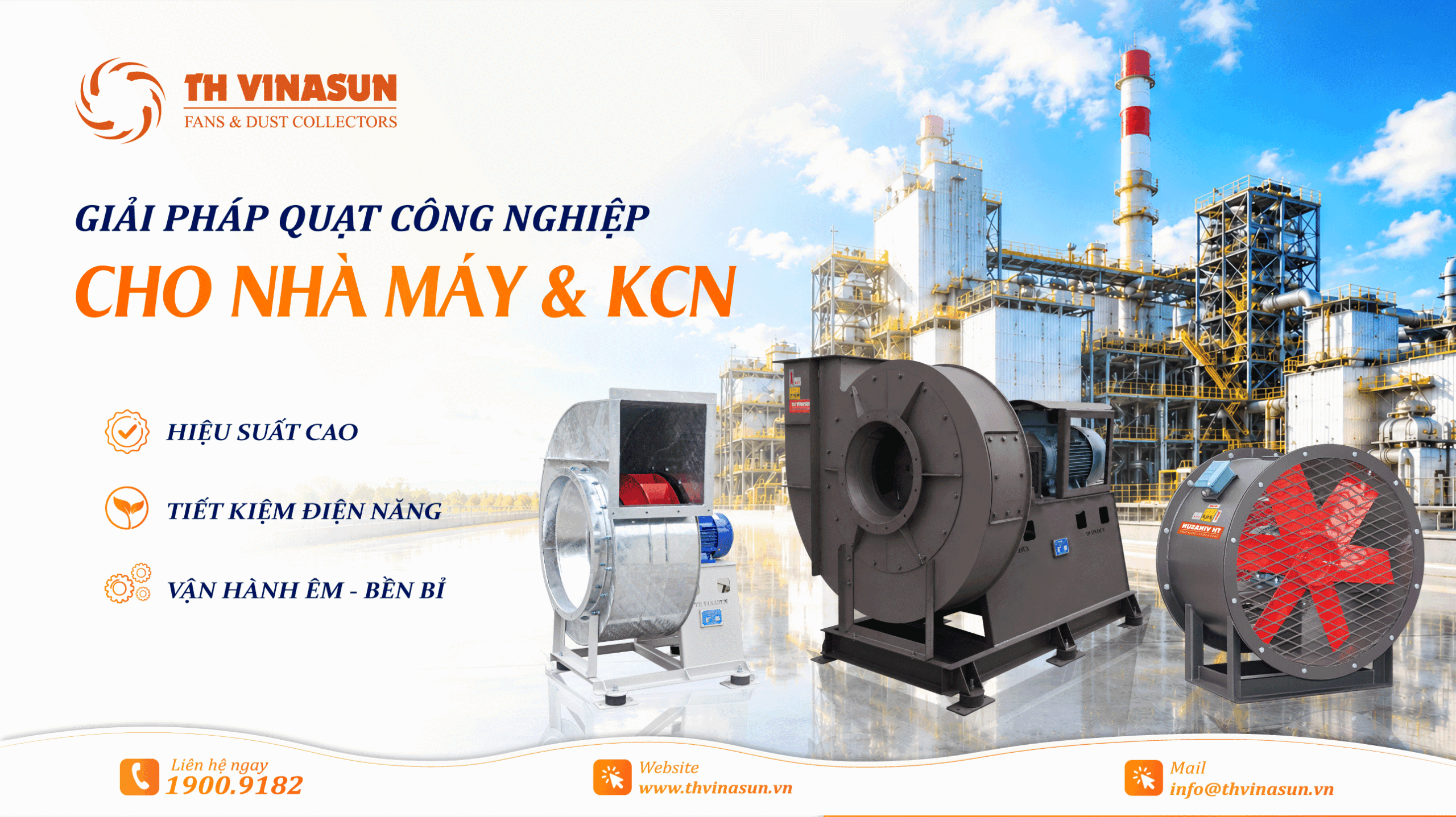 Quạt công nghiệp cho nhà máy, kcn