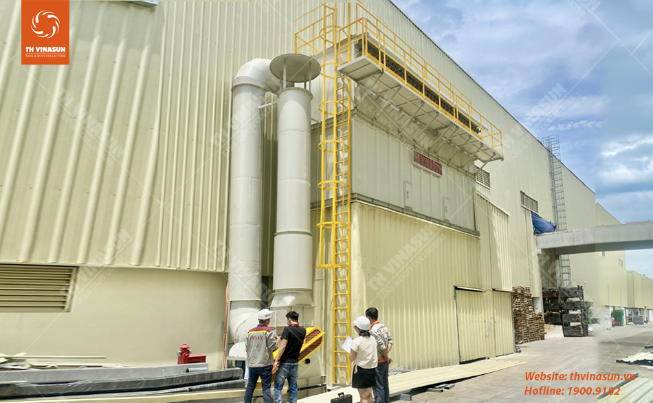 Th-Vinasun Hệ thống hút bụi nhà máy gạch Á Mỹ