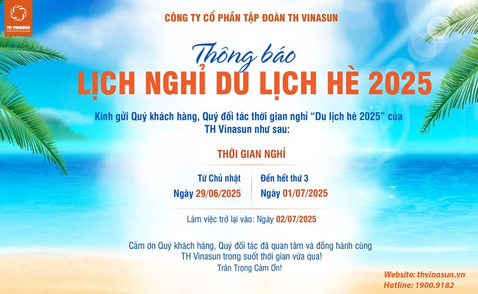 Thông báo nghỉ du lịch 2025