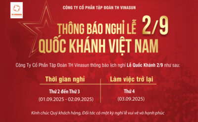 Th Vinasun thông báo nghỉ lễ Quốc Khánh 2-9
