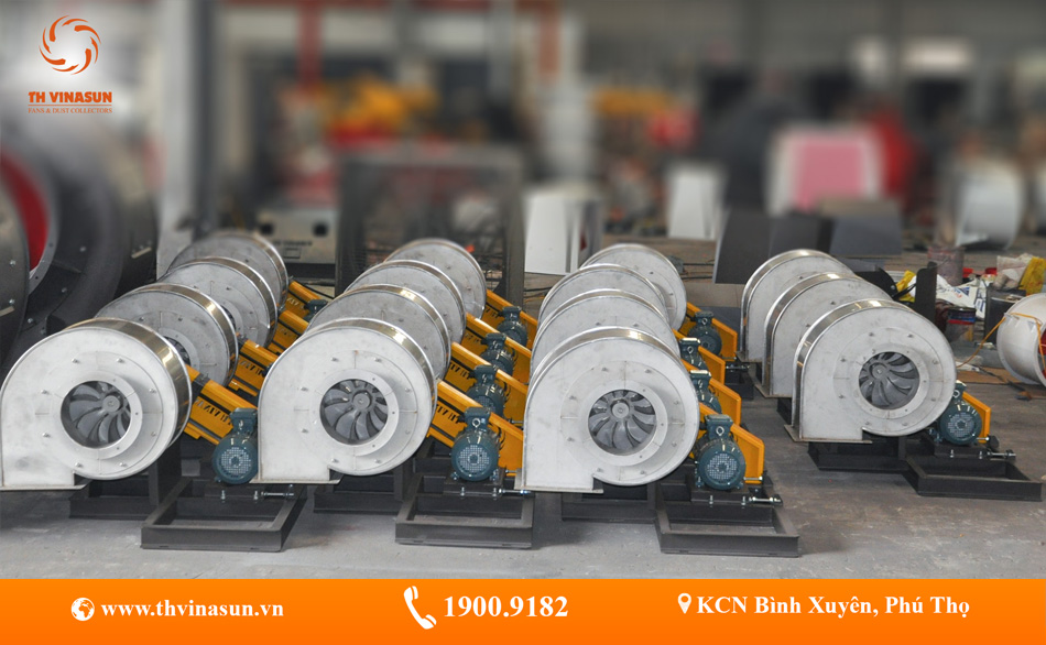 th-vinasun Lô quạt inox cho dây chuyền sấy chuối xuất khẩu